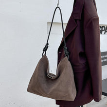 Load image into Gallery viewer, Luxury Vintage Suede Leather Shoulder Bag – Large Capacity Women's Hobo Bag