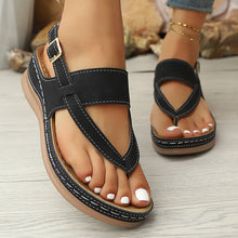 Load image into Gallery viewer, Women's Plus Size Roman Buckle Sandals - Lightweight Non-Slip Flip Flops
