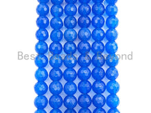 Load image into Gallery viewer, Gorgeous Natural Blue Agate Faceted Beads, 6mm/8mm/10mm Round Faceted, Blue Agate Beads, 15.5" Full Strand, sku#U595