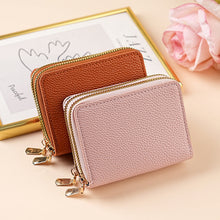 Load image into Gallery viewer, Women's PU Leather Clutch Wallet – Dual Zipper &amp; Multiple Card Slots