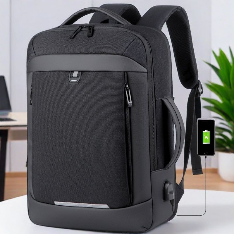 Breathable Laptop Backpack – Expandable 20-35L Oxford Fabric Travel & School Bag