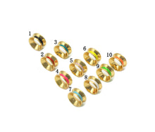 Load image into Gallery viewer, Large Hole Enamel Round Spacer Beads, Sku#LK647