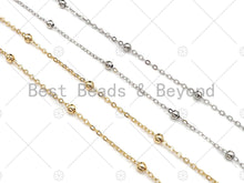 Load image into Gallery viewer, Gold Silver 2x4mm High Quality Satellite Ball Chain, sku#M358
