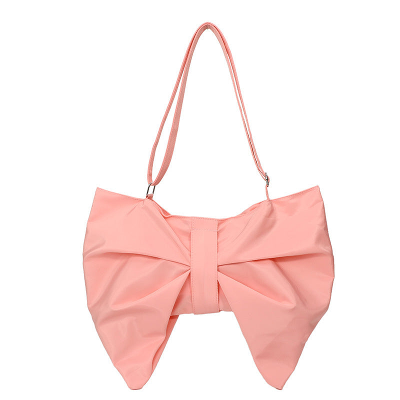 Korean-Style Chic Bow Tote Bag | Large Capacity Canvas Handbag