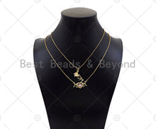 Load image into Gallery viewer, Gold Filled CZ Micro Pave Mom Heart Shape Pendant,18K Gold Filled Mom Charm, Mother's Day Necklace Bracelet Pendant,8x20/12x27mm,Sku#LK365