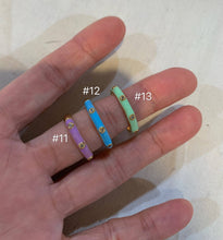 Load image into Gallery viewer, Colorful Enamel Round Stackable Ring, SKU#X264