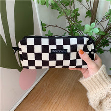 Load image into Gallery viewer, Corduroy Pencil Case Makeup Bag - Korean Style Retro Floral Canvas Pouch for Students