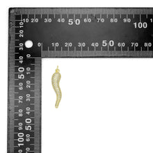 Load image into Gallery viewer, Clear CZ Gold Chili Shape Charm Pendant, Sku#LK1043