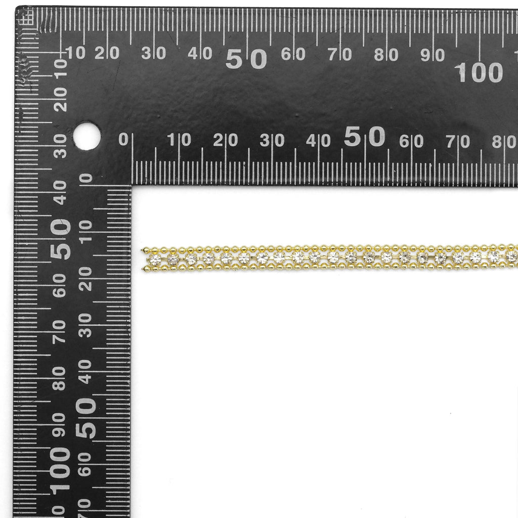 Gold Clear CZ Ribbon Chain by Yard for Bracelet Necklace Mak
