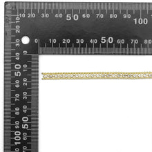 Load image into Gallery viewer, Gold Clear CZ Ribbon Chain by Yard for Bracelet Necklace Mak
