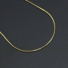 Load image into Gallery viewer, 0.8mm/1mm Thin Gold Finished Box Chain Necklace, sku#JD07