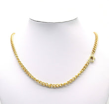 Load image into Gallery viewer, CZ Gold Lobster Oval Heart Clasp, Sku#LD299