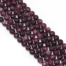 Load image into Gallery viewer, Ruby Jade Round Micro Cut beads, 6mm/8mm/10mm, Sku#U1647
