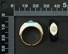 Load image into Gallery viewer, Enamel Evil Eye Adjustable Ring, SKu#X295