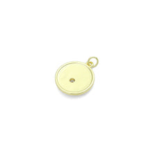 Load image into Gallery viewer, Gold Evil Eye star moon hamsa hand On Round Coin Charm Pendant,Sku#LX867