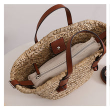 Load image into Gallery viewer, Natural Straw Woven Shoulder Bag - French-Style Handbag for Women | Sarah Express