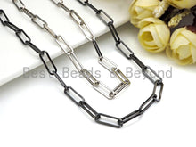 Load image into Gallery viewer, 15x5mm Gold Chain, Black, Silver, Rose Gold Rectangle Chain,E517
