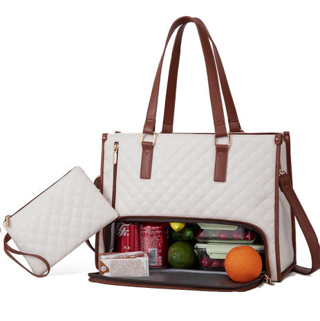 Women's Insulated Lunch Bag – Large Leak-Proof Tote with Laptop Storage | 8 Colors