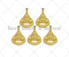 Load image into Gallery viewer, 18K Dainty Gold Buddha Shape Pendant/Charm,Gold Religion Charm, Necklace Bracelet Charm Pendant,19x22mm,Sku#LK298