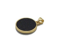 Load image into Gallery viewer, Gold CZ North Star Compass On Round Coin Gemstone Charm, Sku#LX121
