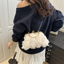 Load image into Gallery viewer, Rose Pattern Women's Crossbody Bag with Chain Strap | Chic Everyday Handbag