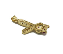 Load image into Gallery viewer, Gold CZ Cute Bunny Charm, Sku#LK689