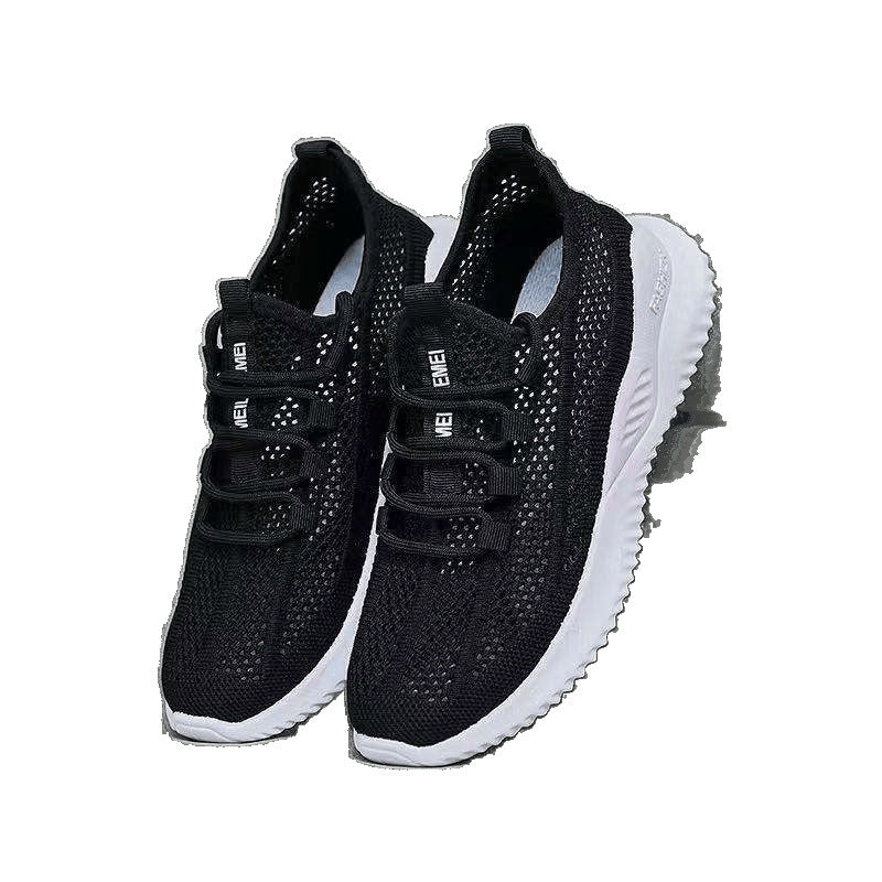 Flyknit Mesh Slip-On Athletic Shoes – Breathable Cushioned Unisex Sneakers