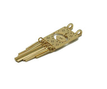 Load image into Gallery viewer, Gold CZ Evil Eye On Rectangle Charm, Sku#JL123