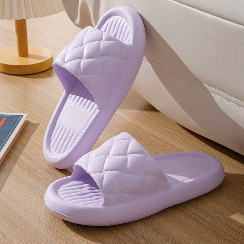 Rhombus EVA Slides | Unisex Non-Slip Lightweight Home Slippers | Indoor Outdoor Bathroom Shoes