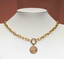 Load image into Gallery viewer, Paperclip Chain Necklace with many charm choice, sku#CL21