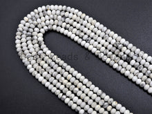 Load image into Gallery viewer, Natural Faceted Rondelle Howlite beads,2x3mm/3x5mm Natural W