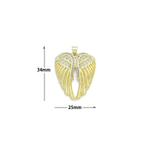 Load image into Gallery viewer, CZ Gold Angel Wings Charm Pendant, Sku#LK1201