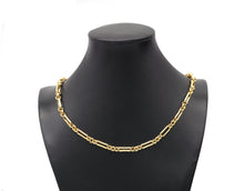 Load image into Gallery viewer, Mixed Paperclip Fancy Gold Chain, sku#M406