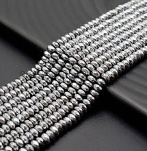 Load image into Gallery viewer, Quality Natural Silver Hematite beads,Rondelle Faceted Beads, Sku#S116