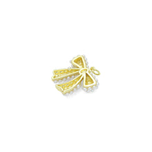 Load image into Gallery viewer, White Pearl Gold Bow Shape Charm Pendant, Sku#A457