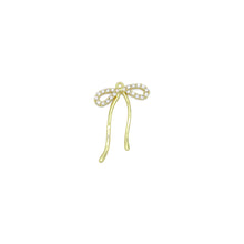 Load image into Gallery viewer, Clear CZ Gold Bow knot Shape Charm Pendant, Sku#LD666