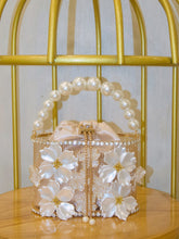 Load image into Gallery viewer, Retro Sunflower Birdcage Handmade Bucket Bag - Diamond Embellished PVC Shoulder Bag