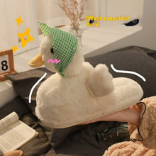 Load image into Gallery viewer, Women's Cute Duck Cartoon Slippers - Cozy Furry Non-Slip Indoor House Shoes