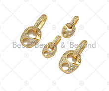 Load image into Gallery viewer, CZ Micro Pave Soda Tab Shape Pendant/Charm,Cubic Zirconia Charm, Necklace Bracelet Charm Pendant,9x11mm/12x16mm, Sku#LK221