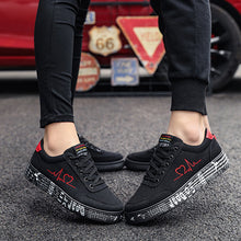 Load image into Gallery viewer, Love Print Canvas Shoes | Unisex Lace-Up Flats Casual Sneakers