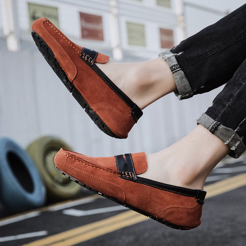 Men's Color-block Slip-On Loafer | Genuine Leather Casual Shoes