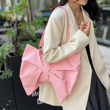 Load image into Gallery viewer, Korean-Style Chic Bow Tote Bag | Large Capacity Canvas Handbag