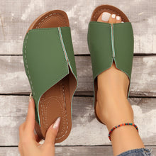 Load image into Gallery viewer, Wedge Sandals - Peep Toe Platform Slides