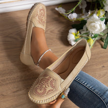 Load image into Gallery viewer, Women's Retro Flat Loafers | Vintage Slip-On Round Toe Shoes | PU Leather Everyday Flats
