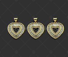 Load image into Gallery viewer, Gold Filled CZ Micro Pave Heart Shape Pendant ,18K Gold Filled Heart Charm, Necklace Bracelet Charm Pendant,18x20mm,Sku#LD98