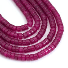 Load image into Gallery viewer, 6x10mm Red Jade Wheel Shape Smooth Beads, Sku#U2234