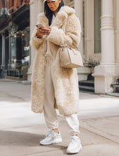 Load image into Gallery viewer, Oversized Faux Fur Coat In Beige Long Plush Winter Outerwear
