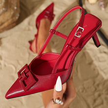 Load image into Gallery viewer, Pointed Toe Buckle High Heel Sandals