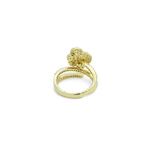 Load image into Gallery viewer, Clear CZ Rose Flower Wrap Adjustable Ring, Sku#A390