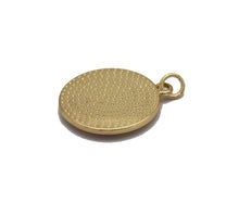 Load image into Gallery viewer, Gold CZ Enamel Colorful Heart Round Charm, Sku#LK696